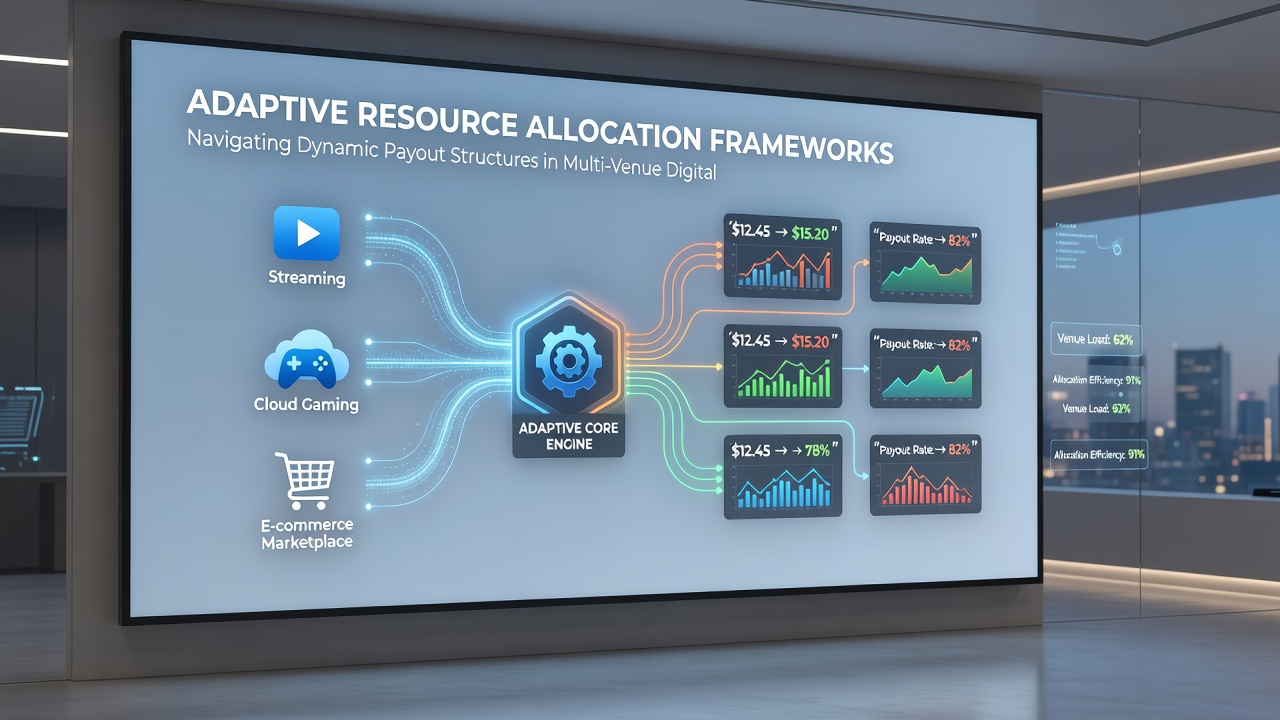 Technical diagram illustrating dynamic payout adjustments and resource reallocation across interconnected wagering platforms
