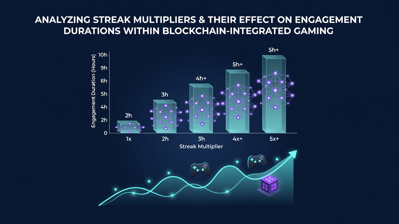 Analytics dashboard showing engagement duration graphs correlated with active streak multiplier levels