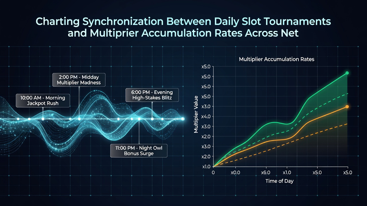 Dashboard view of synchronized multiplier accumulation charts overlaid on tournament progress metrics